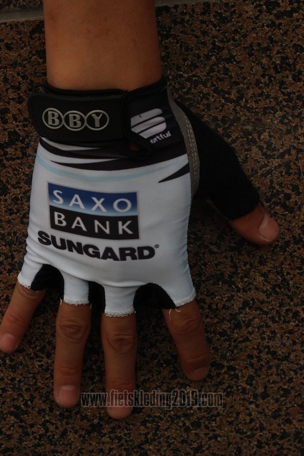 2010 Saxo Bank Tinkoff Handschoenen Cycling Wit