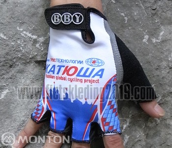2011 Katusha Handschoenen Cycling Wit