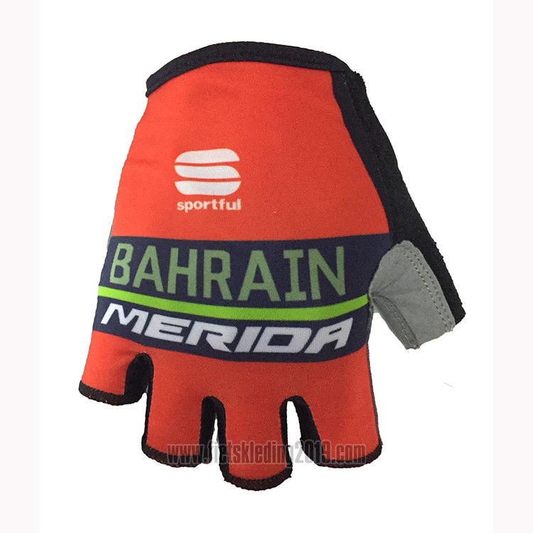 2018 Bahrain Merida Handschoenen Cycling Rood