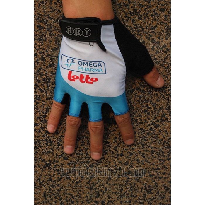 2020 Omega Pharma Lotto Handschoenen Cycling Wit Blauw