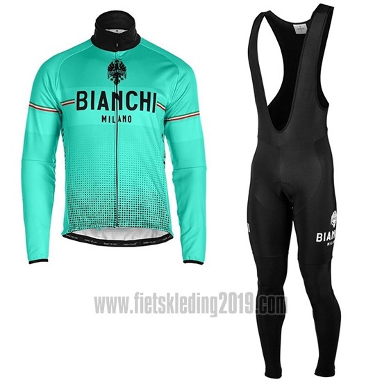 2019 Fietskleding Bianchi Milano Xd Blauw Grijs Lange Mouwen en Koersbroek
