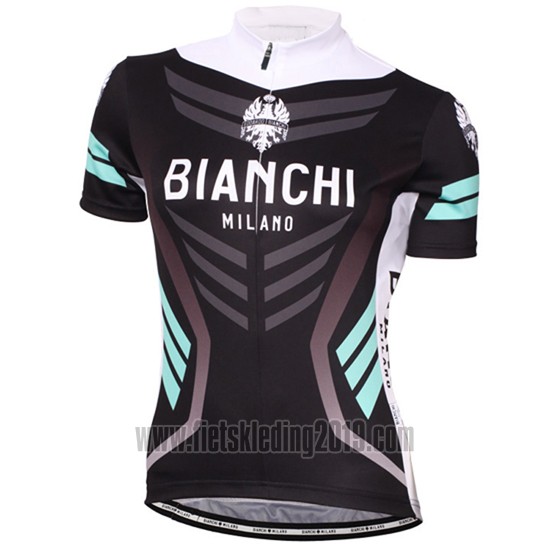 2016 Fietskleding Vrouw Bianchi Zwart Korte Mouwen en Koersbroek