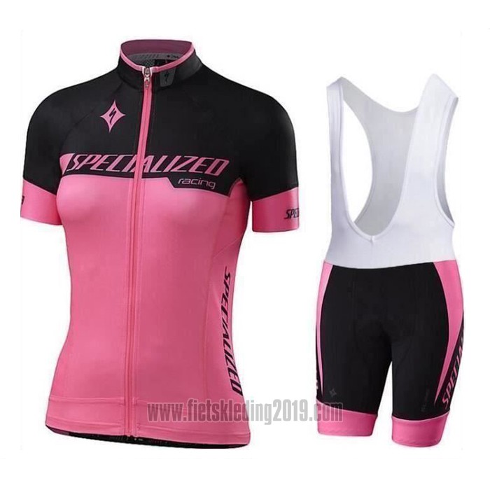 2020 Fietskleding Vrouw Specialized Zwart Roze Korte Mouwen en Koersbroek